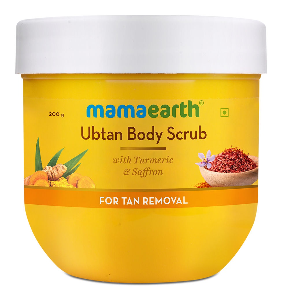 Mamaearth Ubtan Body Scrub with Turmeric & Saffron for Tan Removal