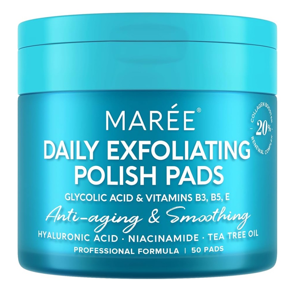Maree Daily Exfoliating Polish Pads Glycolic Acid And Vitamins B3, B5, E
