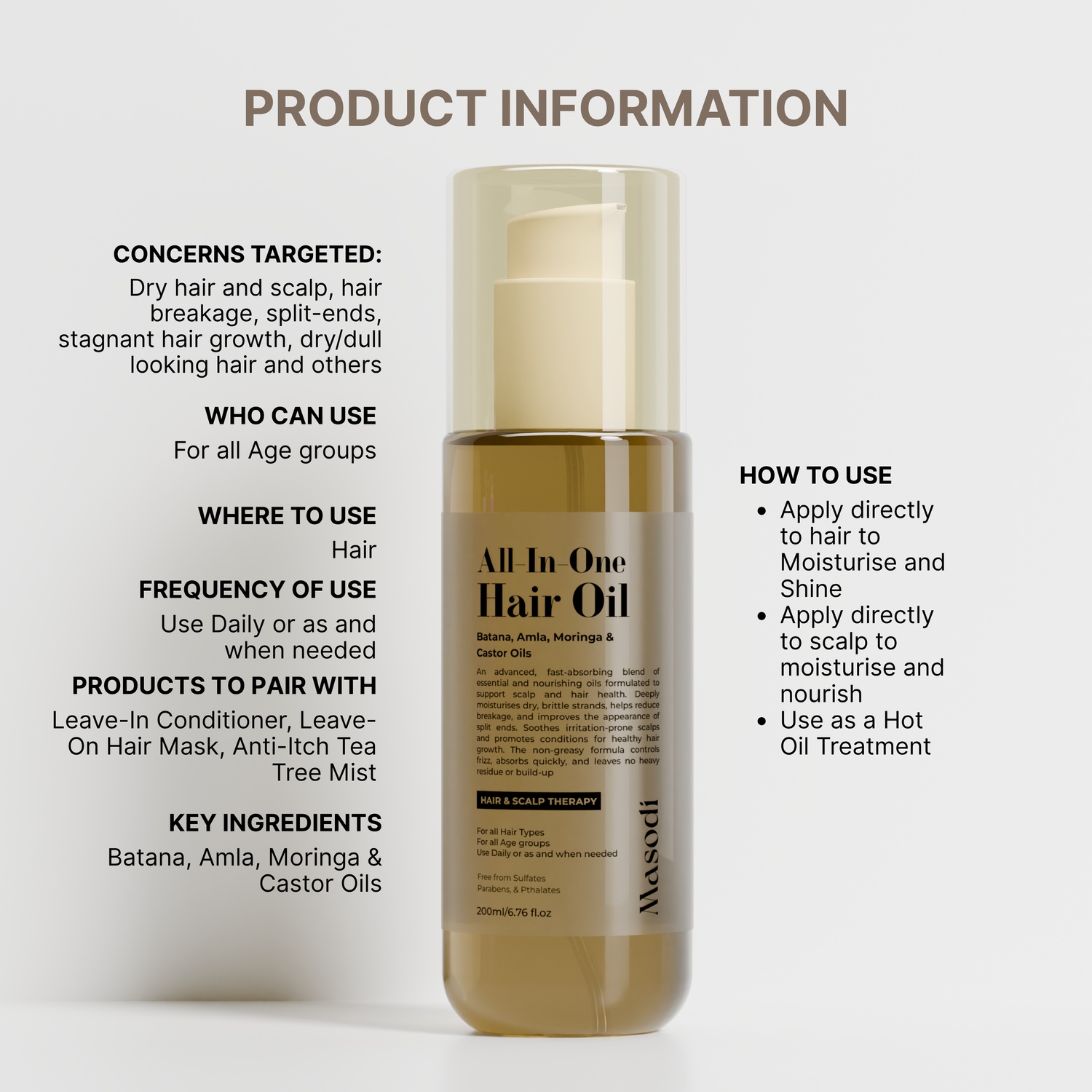 Masodi All-in-one Hair Oil