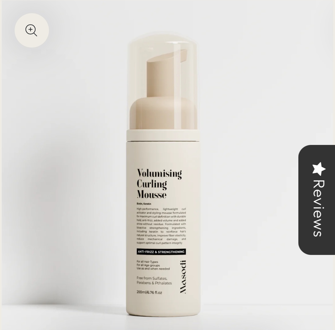 Masodi Volumising Curling Mousse