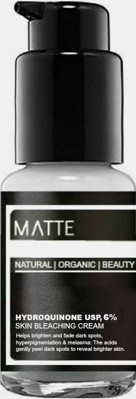 Matte Hydroquinone Skin Bleaching Cream 6%