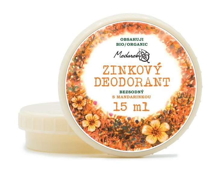 Medarek Zinkový deodorant bezsodný s mandarinkou