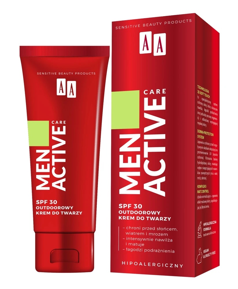 Men Active Care SPF30 Face Cream - Krem Do Twarzy
