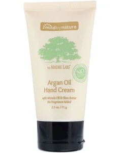 Mild By Nature Argan Oil Hand Cream With Marula Oil & Coconut Oil Plus Shea Butter, Soothing And Unscented