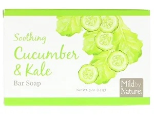 Mild By Nature Soothing Bar Soap, Cucumber & Kale