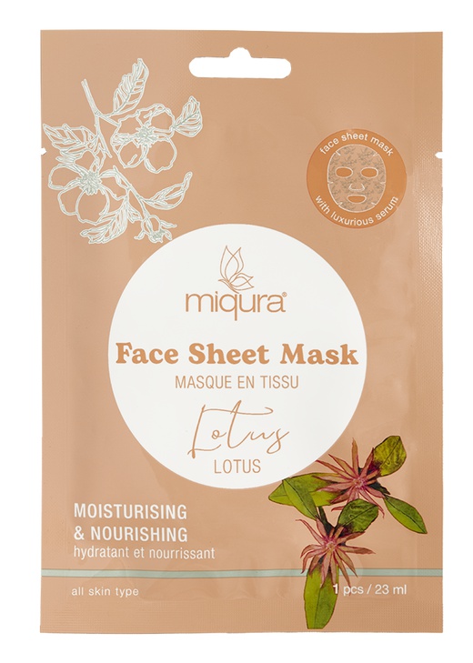 Miqura Face Sheet Mask Lotus
