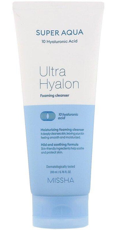 Missha Super Aqua Ultra Hyalron Foaming Cleanser