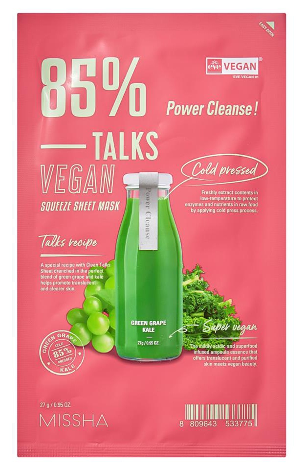 Missha Talks Vegan Squeeze Sheet Mask [Power Cleanse]