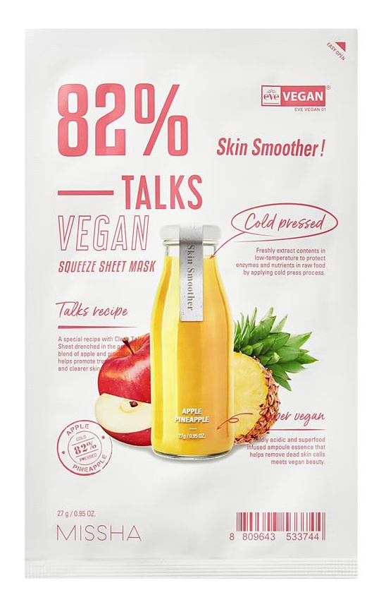 Missha Talks Vegan Squeeze Sheet Mask [Skin Smoother]
