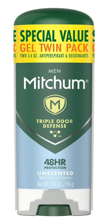 Mitchum Men Triple Odor Defense Unscented Gel Antiperspirant & Deodorant