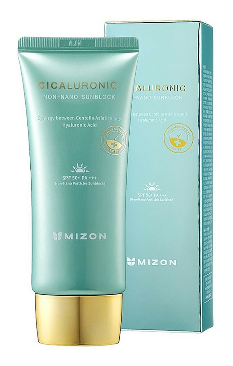 Mizon Cicaluronic Non-nano Sunblock SPF50+ Pa+++ Dry, Sensitive Skin, All Skin Types