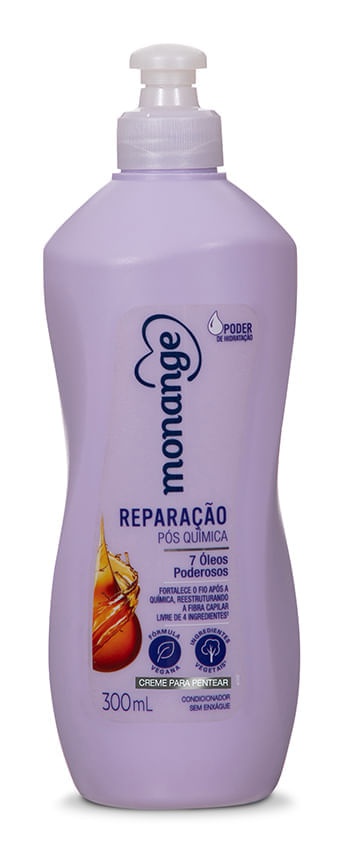 Monange Creme Para Pentear Reparação Pós Química