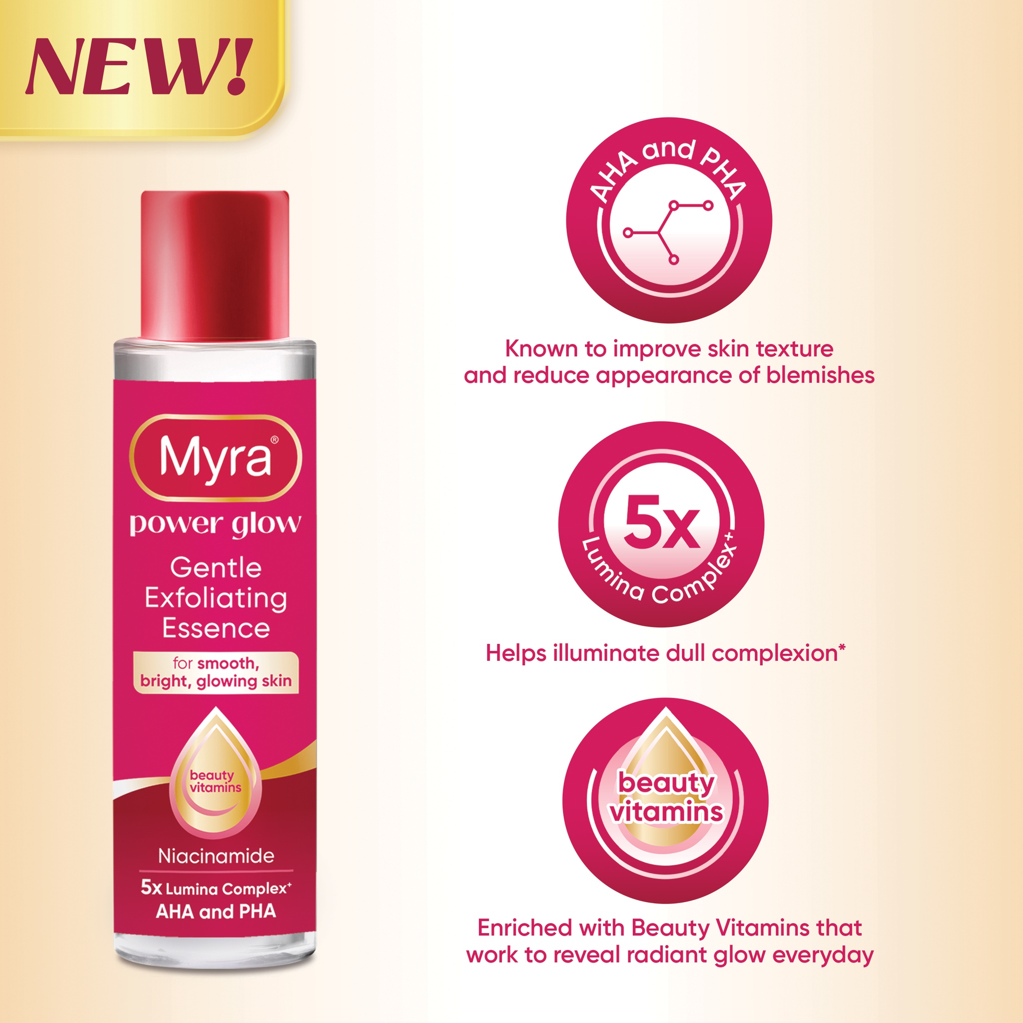 Myra Power Glow Gentle Exfoliating Essence