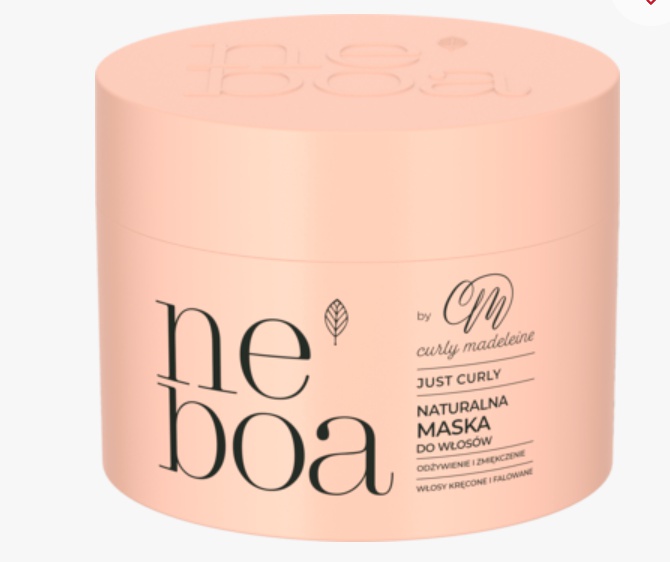 NEBOA by Curly Madeleine Just Curly Naturalna Maska do włosów, odżywienie i zmiękczenie, naturalna