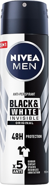 NIVEA MEN Black & White Invisible Power Original Spray 48 H
