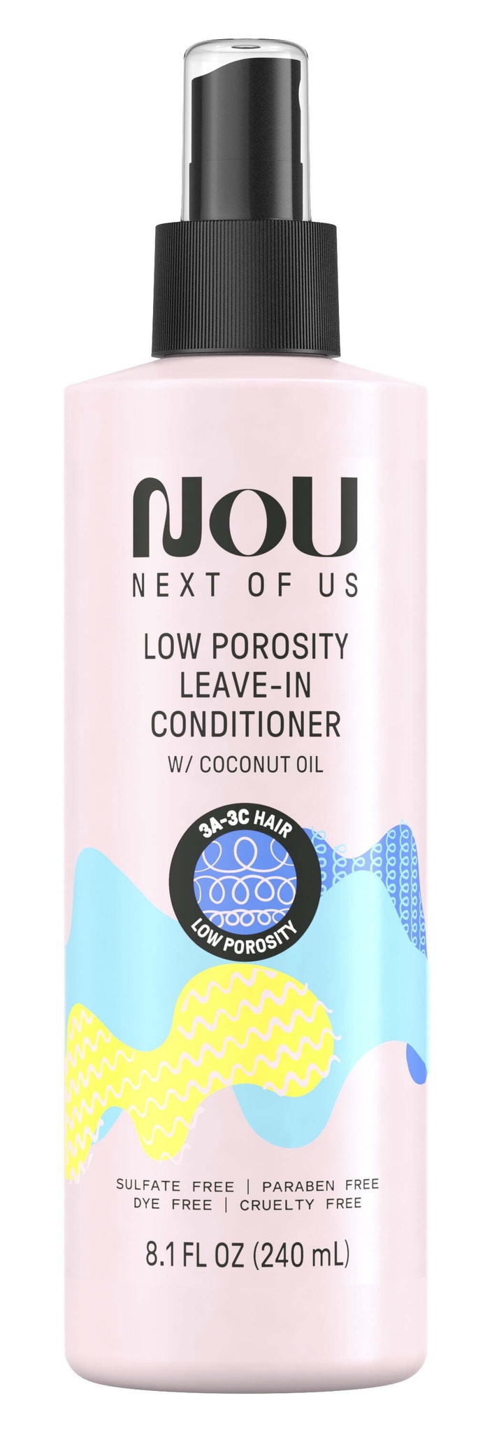 NOU Low Porosity Leave In Conditioner, For Curly & Coily Hair