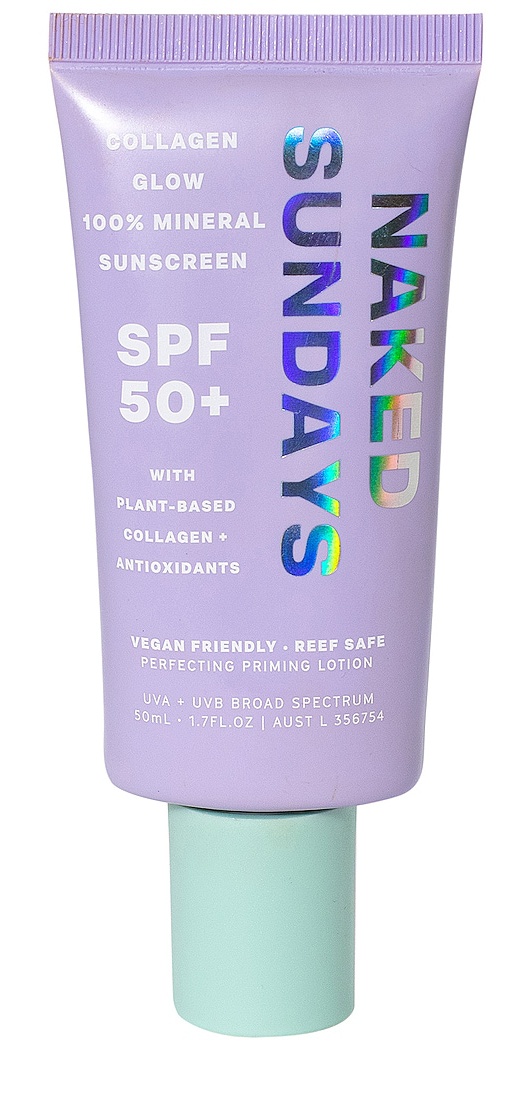 Naked Sundays SPF50+ Collagen Glow 100% Mineral Perfecting Priming Lotion
