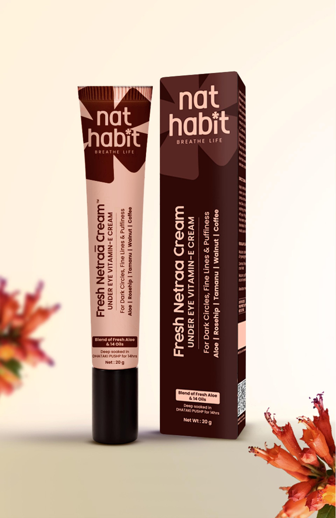 Nat habit Fresh Netraā Cream - Dhataki Soaked Undereye Care