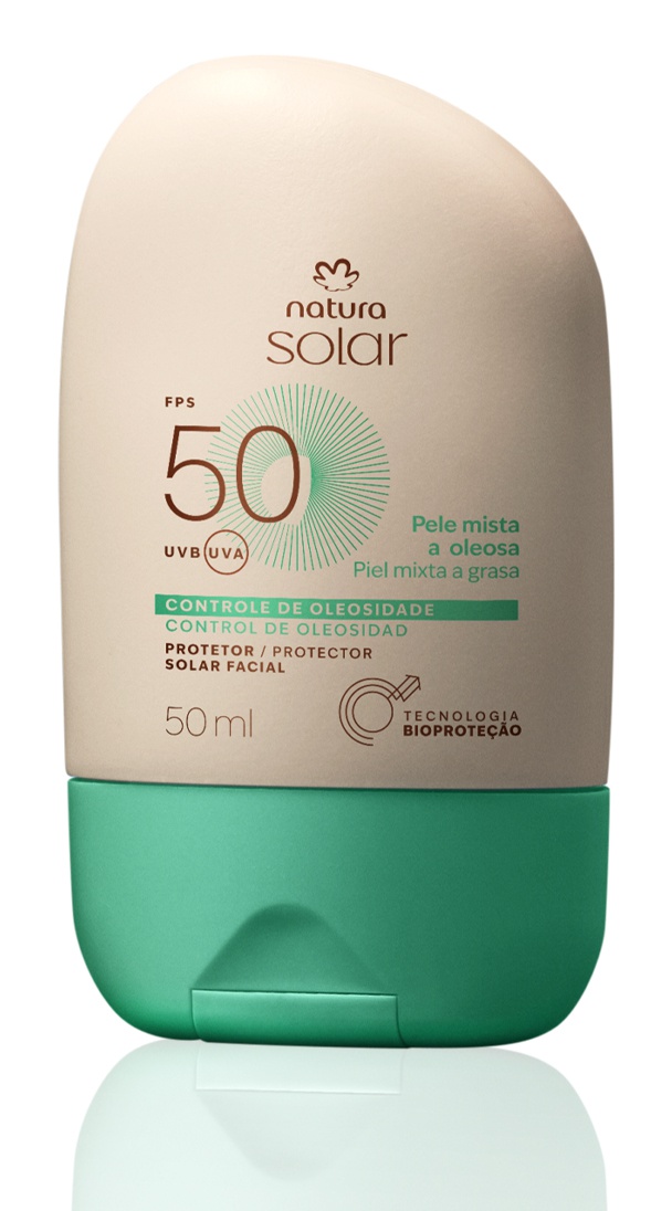 Natura Protetor Solar Facial Pele Mista A Oleosa FPS 50 Natura Solar
