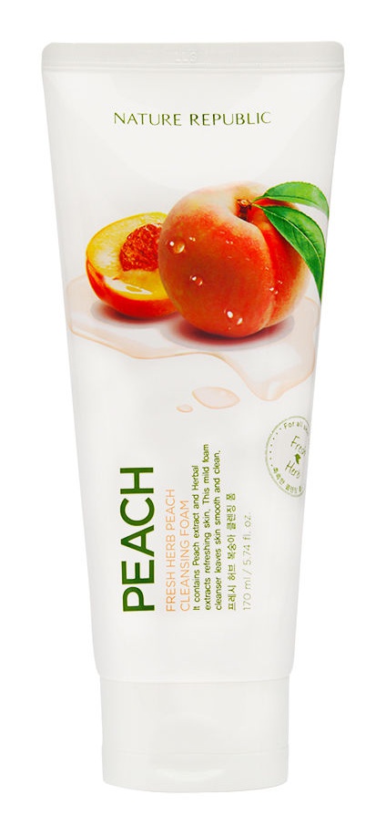 Nature Republic Beach Fresh Herb Peach Cleansing Foam