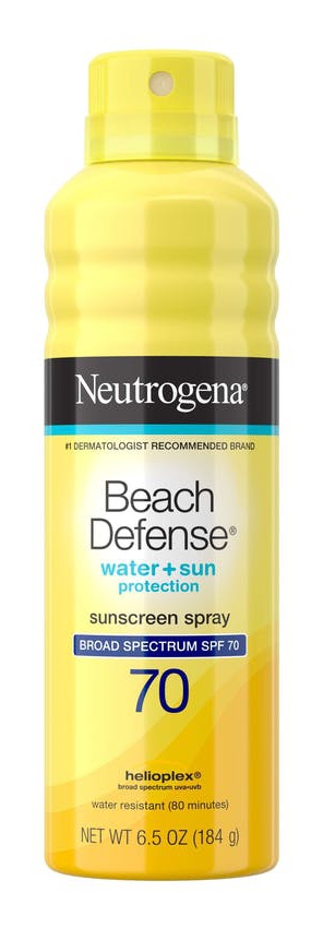 Neutrogena Beach Defense® Water + Sun Protection Sunscreen Spray Broad Spectrum SPF 70