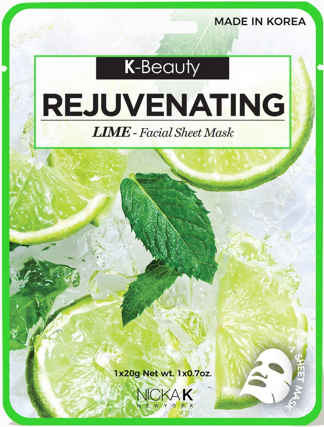 Nicka K Rejuvenating Lime Facial Sheet Mask