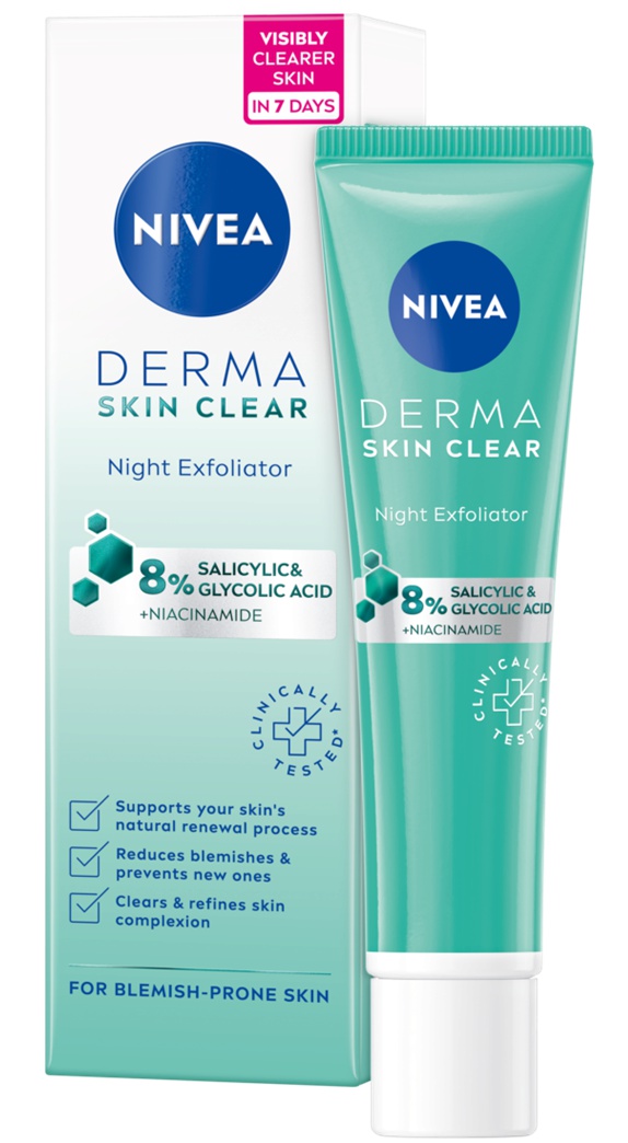 Nivea Derma Skin Clear Night Exfoliator
