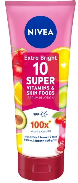 Nivea Extra Bright 10 Super Vitamins & Skin Foods Lotion