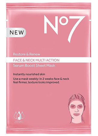 No. 7 Restore & Renew Multi Action Serum Boost Sheet Mask