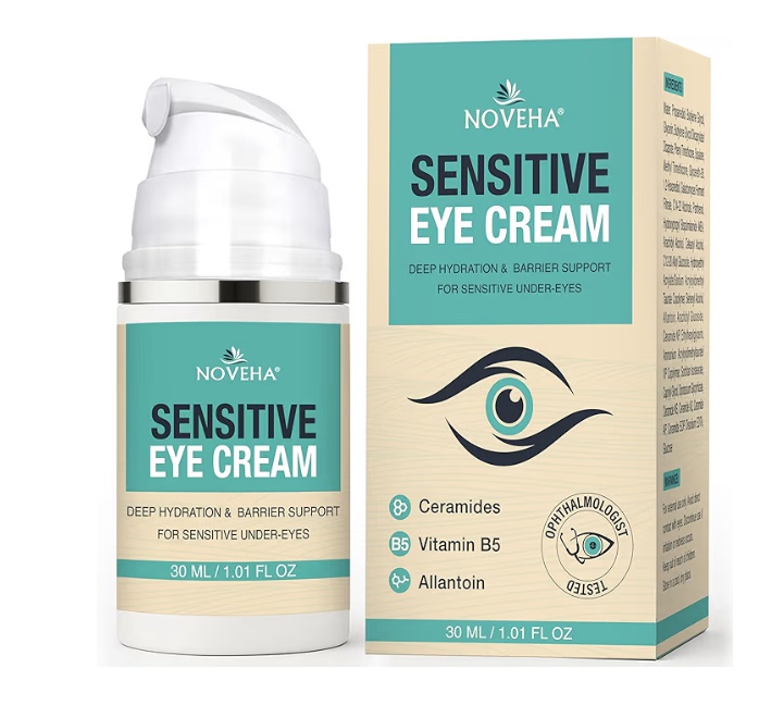 Noveha Daily Sensitive Eye Cream For Dry Eyelids & Around Eye
