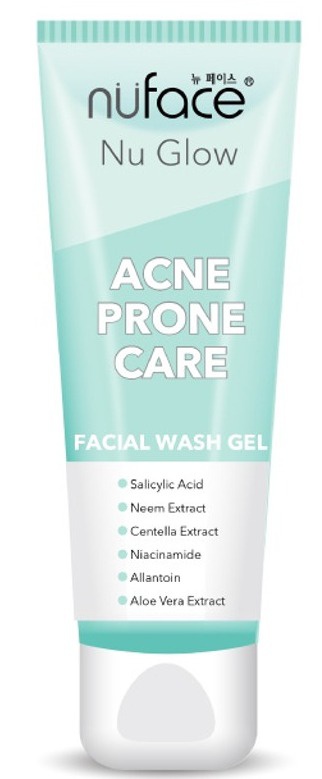 Nuface Nu Glow Acne Prone Care Facial Wash Gel