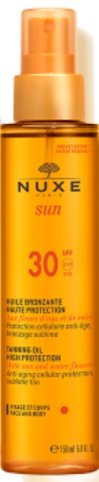 Nuxe Tanning Oil High Protection For Face And Body Spf 30