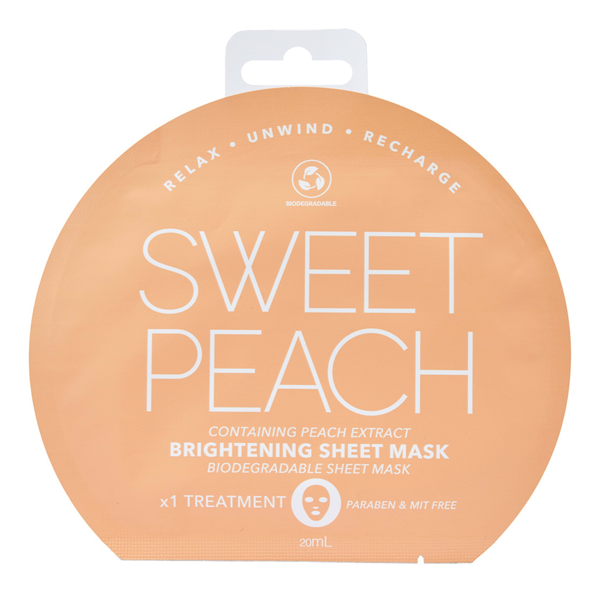 OXX Skincare Sweet Peach Brightening Sheet Mask