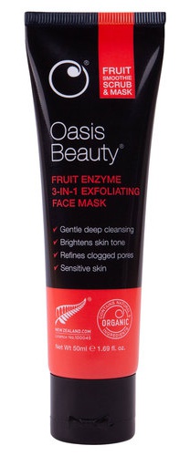 Oasis Beauty Fruit Smoothie 3-In-1 Enzyme Exfoliating Face Mask & Scrub