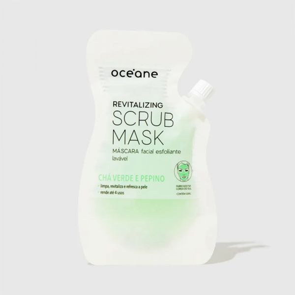 Oceane Revitalizing Scrub Mask - Máscara Facial Esfoliante Chá Verde E Pepino