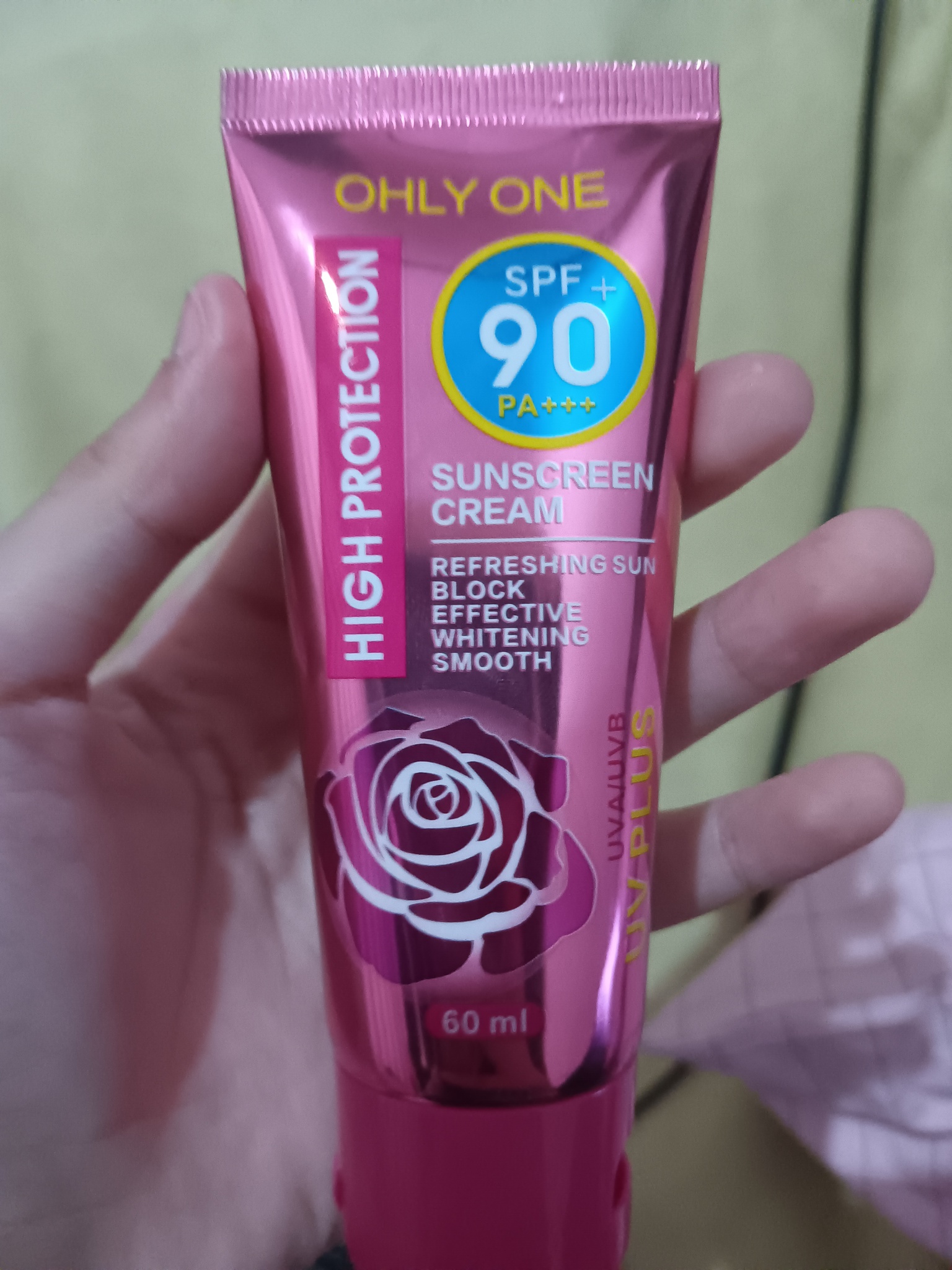 Ohly One SPF+ 90 Pa+++ High Protection Sunscreen Cream Refreshing Sun Block Effective Whitening Smooth Hva/UVB UV Plus