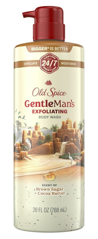 Old Spice Gentleman's Exfoliating & Moisturizing Body Wash For Men, Brown Sugar + Cocoa Butter Scent