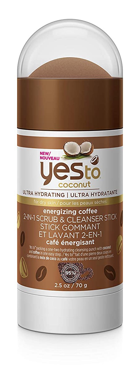One two cosmetics Yes To Coconut Ultra Hydrating Energizing Coffee 2 in 1 Scrub & Cleanser Stick