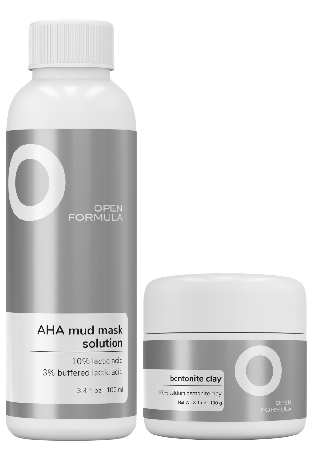 Open Formula Bentonite Clay Mask (100% Bentonite Clay) + 13% AHA Solution
