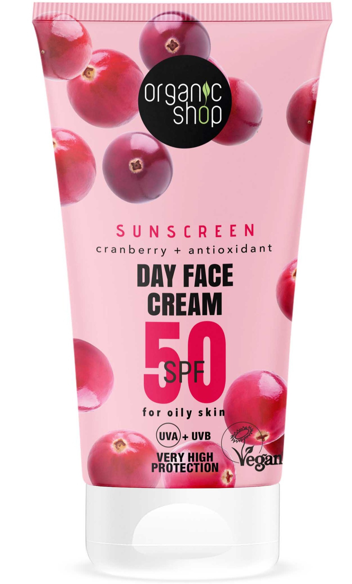 Organic Shop Day Face Cream SPF 50 For Oily Skin