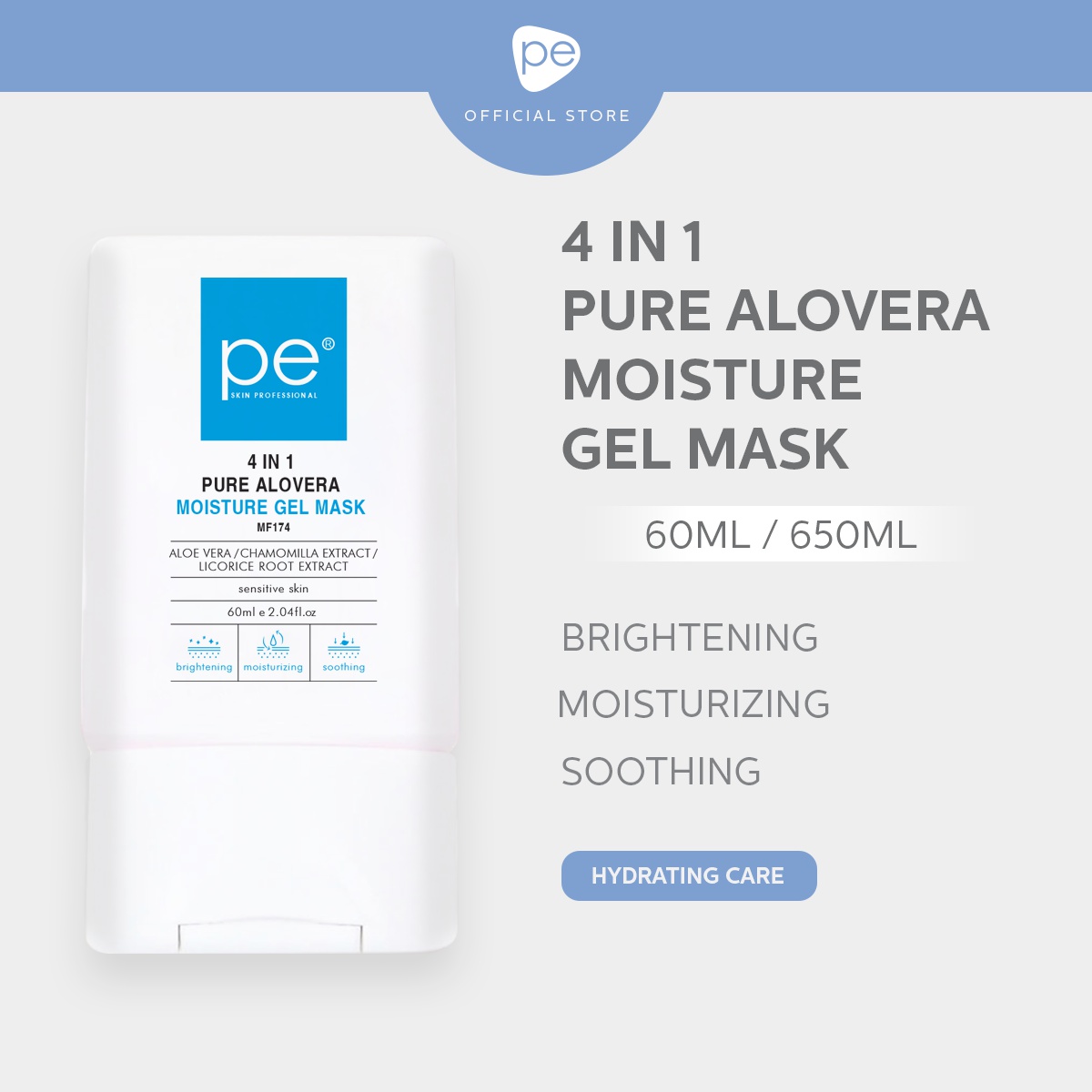 PE SKIN PROFESSIONAL 4 In 1 Pure Aloe Vera Moisture Gel Mask