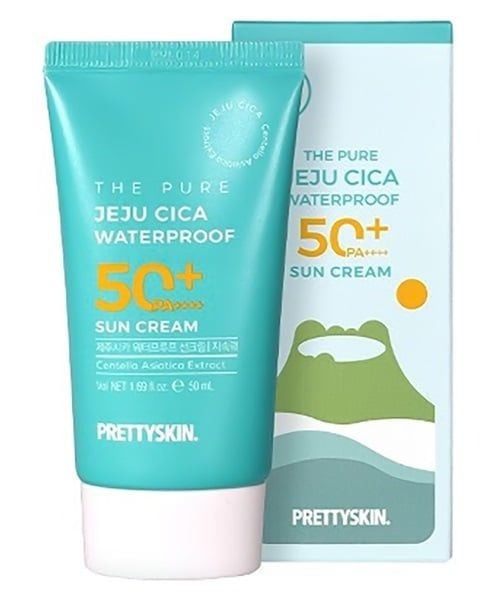PRETTYSKIN The Pure Jeju Cica Waterproof Sun Cream SPF 50+ Pa ++++