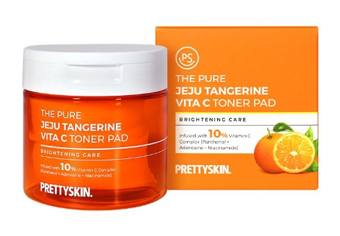 PRETTYSKIN The Pure Jeju Tangerine Vita C Toner Pad