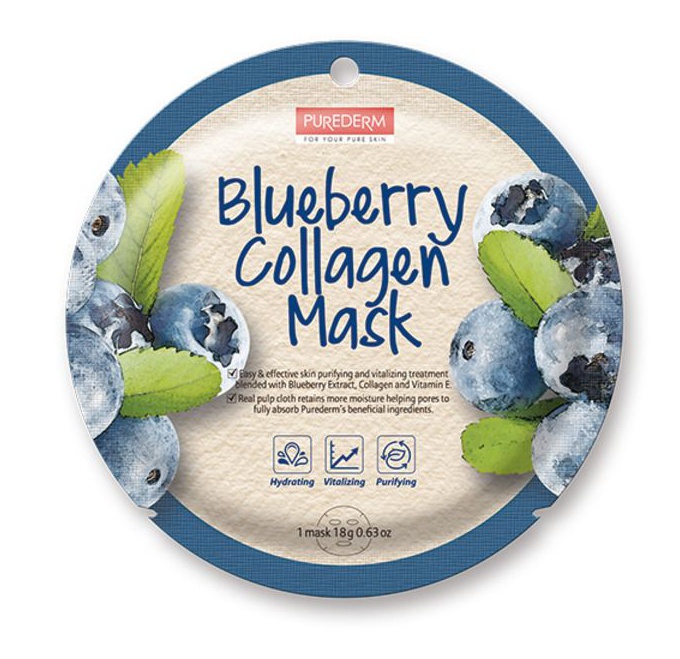 PUREDERM Blueberry Collagen Mask