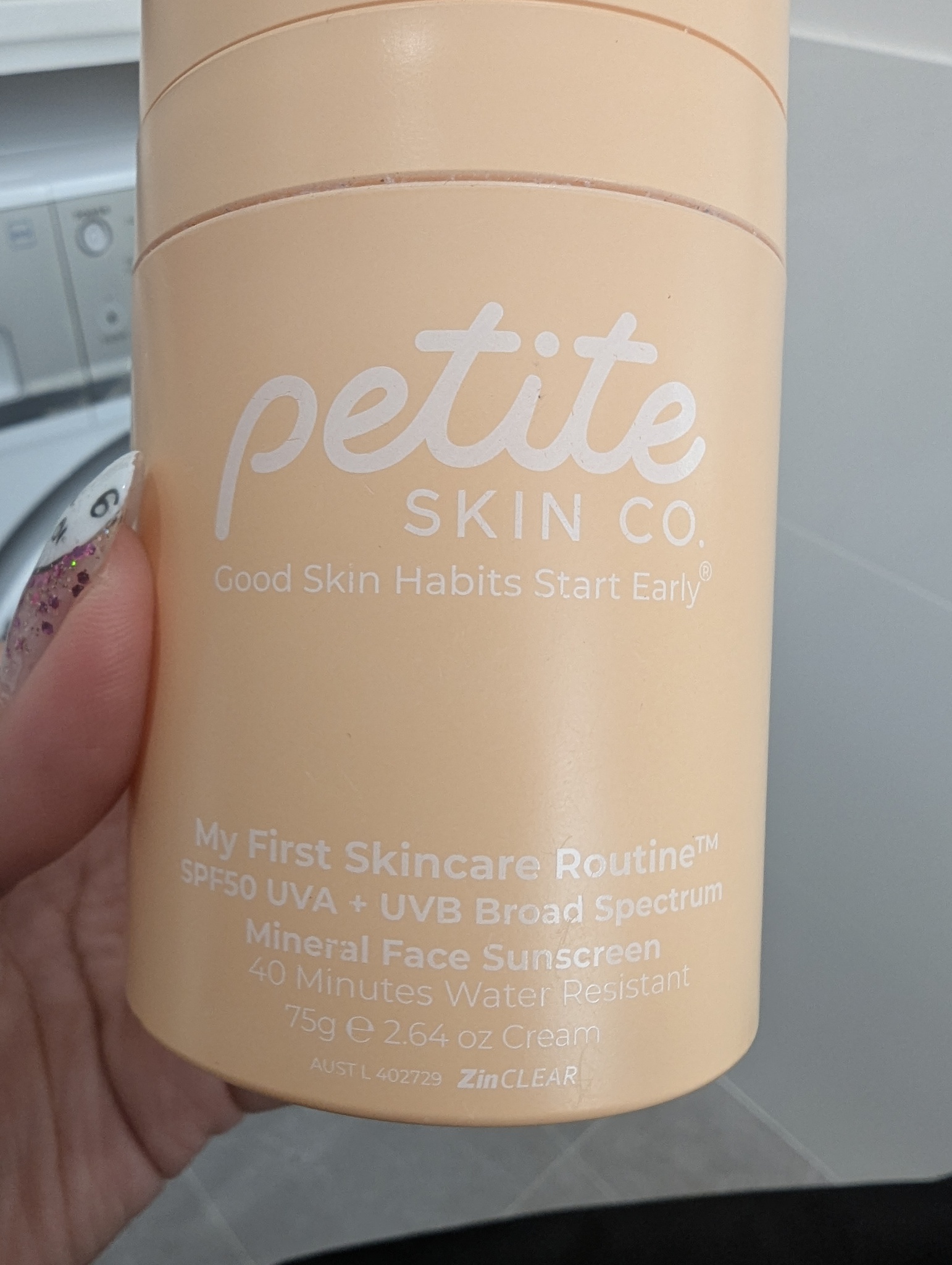 Petite Skin Co SPF50 UVA + UVB Broad Spectrum Mineral Face Sunscreen