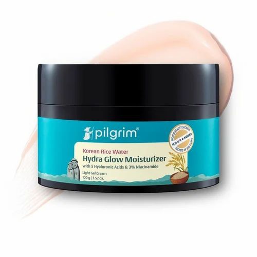 Pilgrim Korean Rice Water Hydra Glow Moisturizer With 5 Hyaluronic Acids, 3% Niacinamide & 5 Ceramides