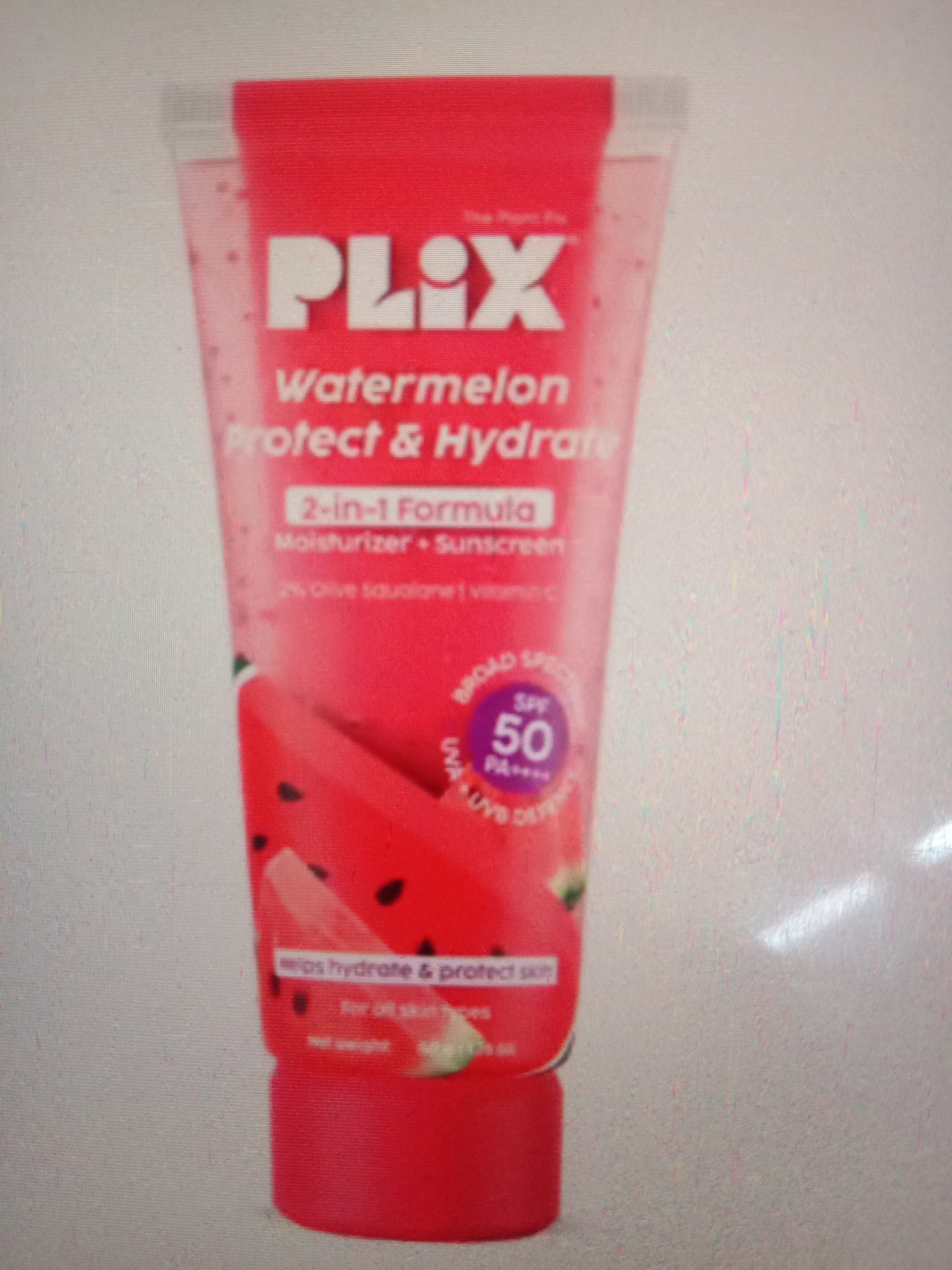 Plix Watermelon Dual Sunscreen 2 In1 Formula Gel + Sunscreen With SPF 50 Pa++++