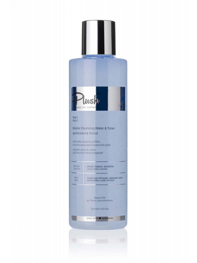 Plush Bio Micellar & Tonic Water With Coffee, Azulene And Microencapsulated Hyaluronic Acid