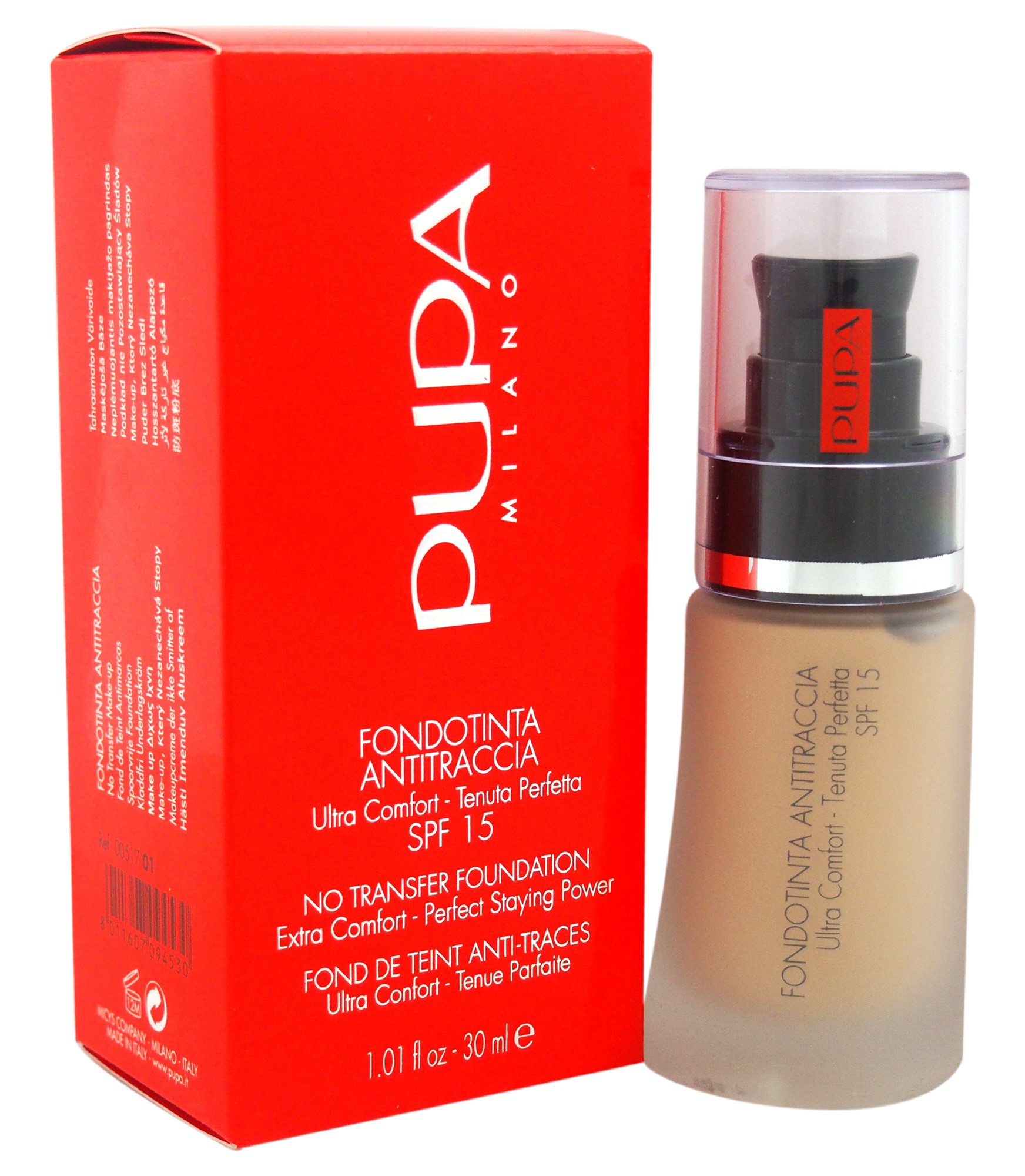 Pupa Milano Antitraccia Foundation SPF15