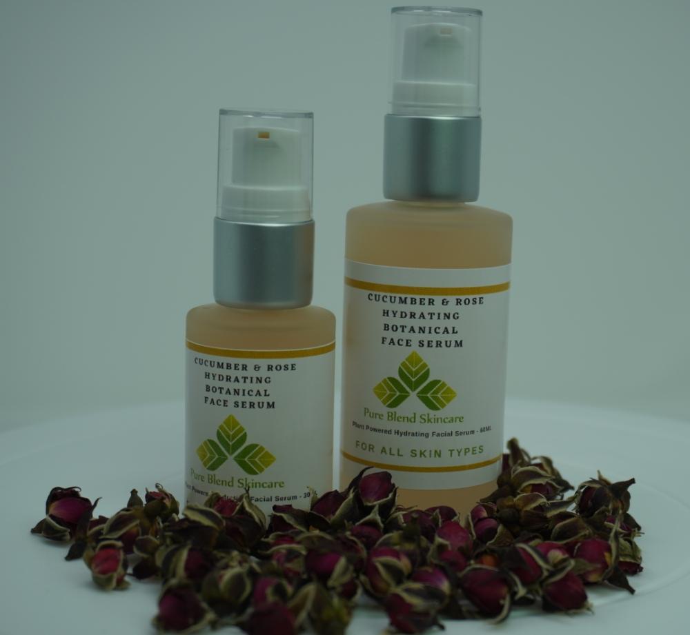Pure Blend Naturals Cucumber & Rose Hydrating Botanical Face Serum
